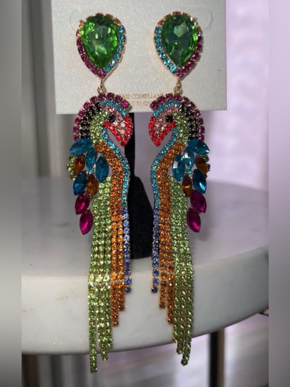 New Natasha PARROT JUNGLE earrings - Picture 16 of 17